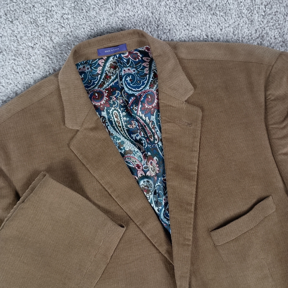Alan Flusser Corduroy Mens Blazer XL